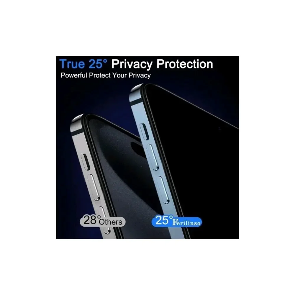 Ferilinso Tempered Glass Screen Protector Apple iPhone 15 Pro (3 Pack)
